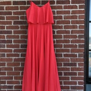 Maxi dress Halston Heritage Coral Sz 6 never used
